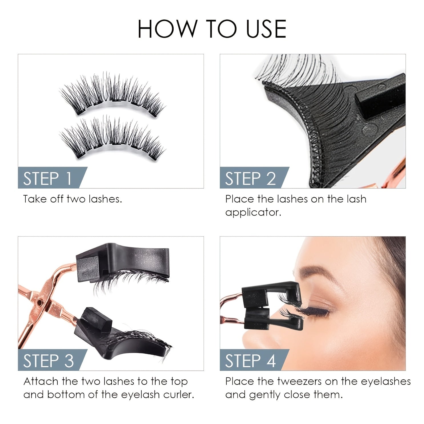 1/4/8pcs Easter Bunny Magnetic Lashes - 3D False Eyelashes Kit with Applicator | No Glue, Reusable & Waterproof | Natural Cat Eye Look, Easy to Wear, No Eyeliner Needed - Perfect Easter Gifts, Party Favors & Daily Wear